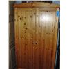 Image 1 : approx 6F tall solid pine 2 door armoire