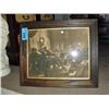 Image 1 : Framed antique black and white print titled depth