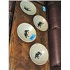 Image 1 : Set of 4 hand crafted stone carved black rhino