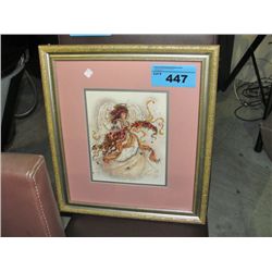 Framed fantasy angel print
