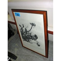 Framed original painting signed by artist, bottom