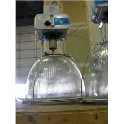 One industrial overhead shop light