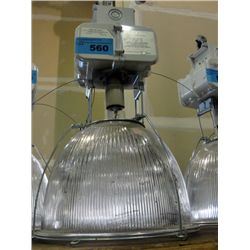 One industrial overhead shop light