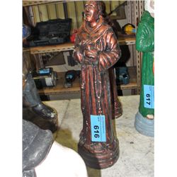 Cement priest garden/ yard ornament