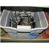 Image 1 : Grey plastic storage bin with router system