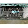 Image 1 : Milk crate full of gas stove burner tops
