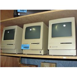 3 vintage apple macintosh computers