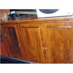 Mahogany finish entertainment center