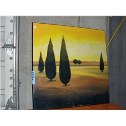 Abstract print on board