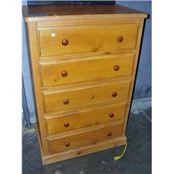 5 drawer pine highboy dresser