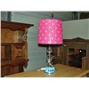Image 1 : Table lamp with pink polkadot shade