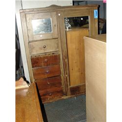 vintage mirrored front wardrobe
