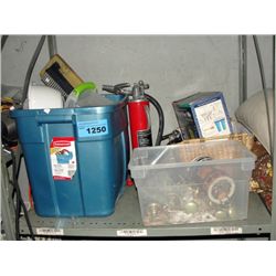 Shelf lot of misc items