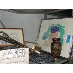 shelf lot of misc items