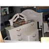 Image 1 : 6pc bedroom suite; headboard footboard rails,