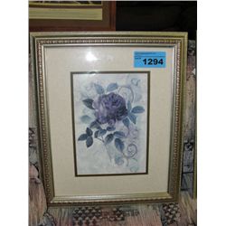 Framed floral print