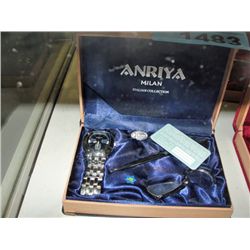Anriya milan italian collection watch pen and key