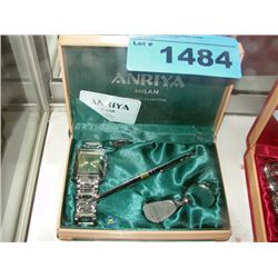 Anriya milan italian collection watch pen and key