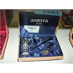 Anriya milan italian collection watch pen and key