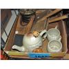 Image 1 : Box of collectables items; teapot set, etc