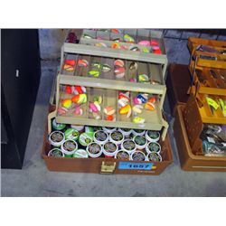 Plano fishermans tackle box and contents