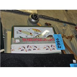 10pc antique fishing lure light set