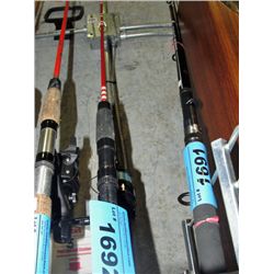 Fishermans spinning rod and reel