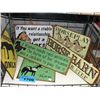 Image 1 : Collection of 6 tin horse related signs