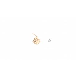2.30g Solid Gold Nugget Pendant with Diamond