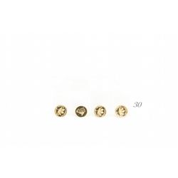 4x .999 Silver Gold Clad Canada Maple leaf Coins