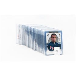 Bag of 70 various NHL rookie cards