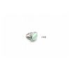 Image 1 : Polished green stone in silver ring