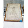 Image 1 : Framed leonardo davinci print