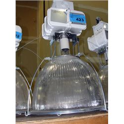 One industrial overhead shop light