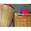 Image 1 : Shelf lot of assorted wicker baskets