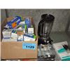 Image 1 : Shelf lot of misc; blender, car stereos, etc
