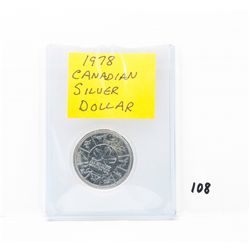 1978 canadian silver dollar *NO SHIPPING AVAILABLE*