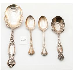 4 sterling silver spoons