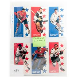 6 parkhurst reprints NHL collectors trading cards