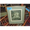 Image 1 : Vintage framed lithograph print - partial nude