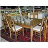 Image 1 : Early 1900s antique ash dining table with 3 leafs