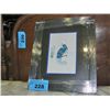 Image 1 : Framed west coast native print titled blue heron