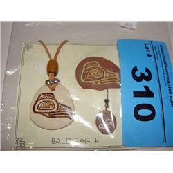 West coast native bald eagle jewelery set