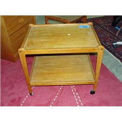 1960-70s midcentury danish modern teak drinks cart