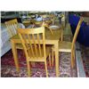 Image 1 : 5pc natural wood dinette set; table with 4 chairs