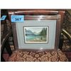 Image 1 : Framed print titled lakeside trail by artist jake