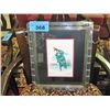 Image 1 : Framed west coast native print titled green heron