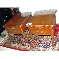 Pair of 2 drawer side tables