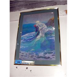 Framed mermaid print