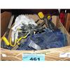 Image 1 : Box containing various bar, hand and pipe clamps